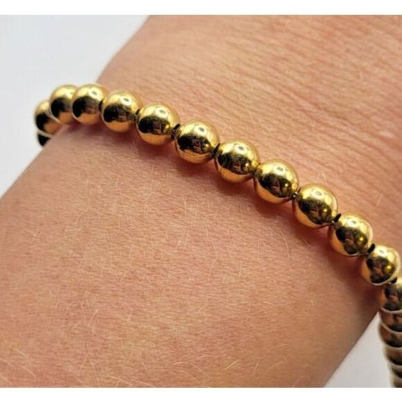 Vintage Napier Gold Ball Bracelet 7.5in - Picture 1 of 3